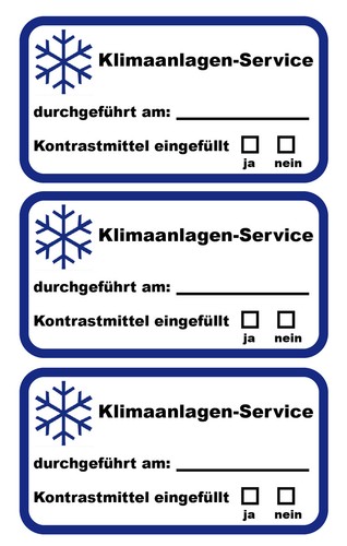 Aufkleber klimaanlage - 3x,