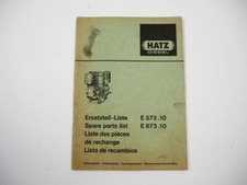 Hatz E573.10 E673.10 Dieselmotor Ersatzteilliste Spare Parts List 1978