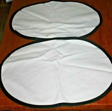 2 Hochwertige Tischsets weiß, schwarzer Rand Salzburger Kunstgewerbe BW/Viskose