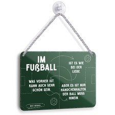 Blechschild FUßBALL LIEBE