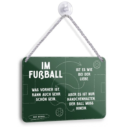 Blechschild fußball liebe - blechschild,