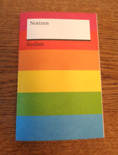 Reclam: NOTIZEN, Paperback, ohne Linien, unbenutzt