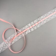 Spitzenborte Spitze Band Borte Durchzug-Spitze Ivory Brautkleid Meterware