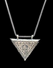 Muska CEVSEN & 55 cm Fuchsschwanzkette 925 Silber OSMANLI Tugra Hilal Halskette