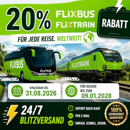 Flixbus flixtrain - 20%,