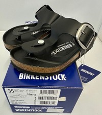 Birkenstock GIZEH Big Buckle black schwarz silber Leder normal 1018753 Gr. 35