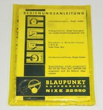 Blaupunkt - Bedienungsanleitung + Papiere für Kofferradio NIXE 22550 - U839/K