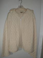 Gaby Lauton Strickjacke mit Kapuze , beige, Gr. 36, made in italy mit Kaschmir