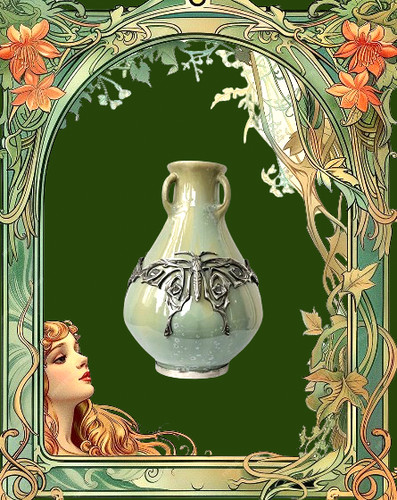 Art nouveau schmetterlingen - nouveau,