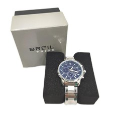 Breil Runde Uhr Herren Stahl Armbanduhr Elegant Schwarz Zifferblatt Luxus