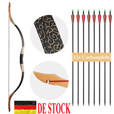 30-50lbs Traditioneller Recurvebogen Mongolischer Pferd Bogen Bogenschießen Jagd