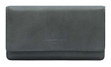 LIEBESKIND BERLIN LOU 2 3D Leather Slam Purse L Geldbörse Iron dunkelgrau Neu