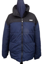 Snipes L Herren Winter Stepp Jacke Blau-Schwarz Top-Zustand