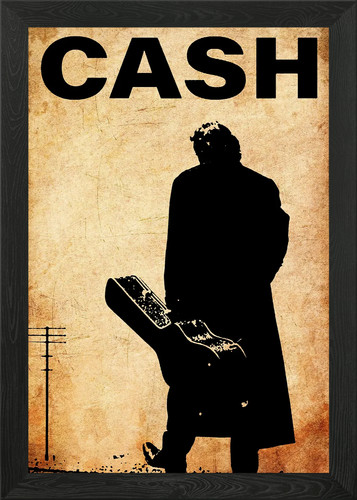 Johnny cash silhouette poster - johnny,