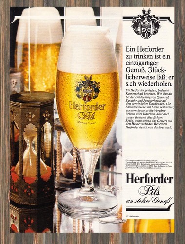 Herforder pils reklame - -,