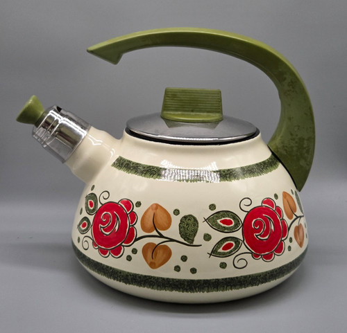 Vintage emaille teekessel - vintage,