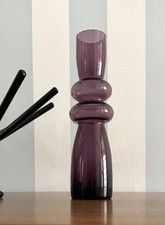 Vintage mid century Vase 60er 70er Glasvase mundgeblasen WUNDERSCHÖN!! lila
