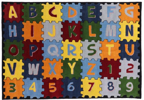 Wollteppich kinder buchstaben - wollteppich,