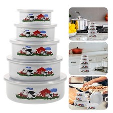 Emalieschüsseln Emaille Ramen-Nudelschüssel Vintage Emailleschale