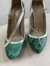 Exclusive Fersengold Berlin Plateau Pumps Gr. 39 grün Neuwerig NP 349 €