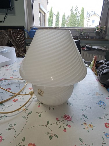 Murano tischlampe glas weiß - tischlampe,