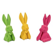 Hasenbüste 17cm gelb grün o