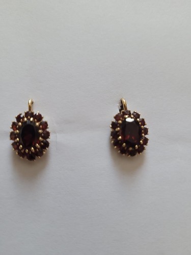 750 gold granat ohrringe - 750,