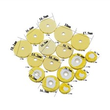 Lebendige gelbe Flöte Leder Pads 16er Set Profi Qualität