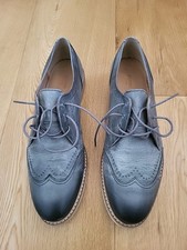 Lloyd Damen Halbschuh Buisiness grau-blau Budapester-Art Gr. 38,5 UK 5,5