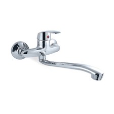 Wandarmatur Mischbatterie mit kurzem Auslauf Einhebelmischer Wandmontage Spüle