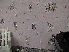 sehr süsse TAPETE,ideal für PUPPENSTUBE Kinderzimmer, Bogen:30x53cm