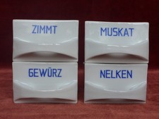 4x alte Schütte Vorratsschütte Vorratsgefäß Porzellan Küche Küchenschrank