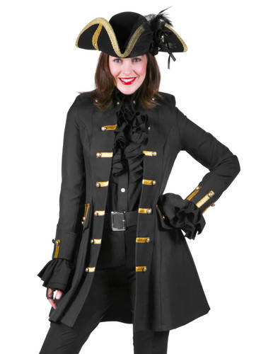Damen piratenjacke schwarze - piratenjacke,