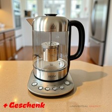 BEEM Teatime II Wasserkocher mit Teesieb, 1,7 L, 2200 W, Edelstahl-Glas