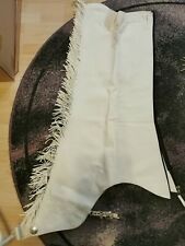 Western/Showchaps, Microfaser, cremefarben, waschbar, gebraucht 