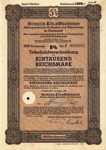 Hoesch kölnneuessen bergbau - kölnneuessen,