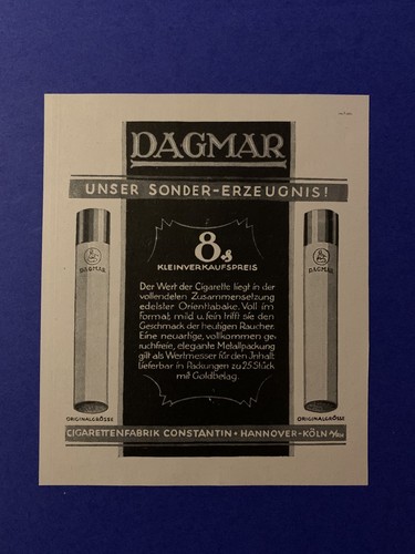 1924 dagmar zigarettenfabrik - dagmar,,