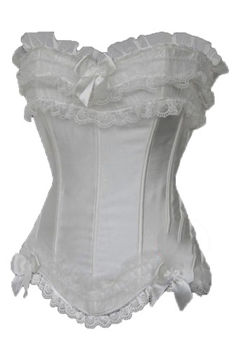 Corsage korsett satin weiss - corsage,
