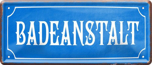 Badeanstalt 28x12cm - ''badeanstalt'',