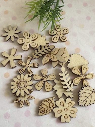 Blumen blätter aus holz - aus,
