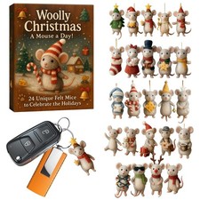 2025 Weihnachten 2D Acryl Maus Adventskalender 24 Tage Countdown Ornamente