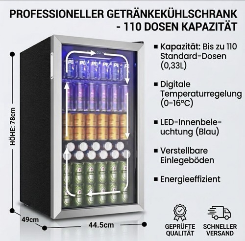 90l getränkekühlschrank - 90l,