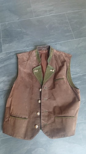 Echt leder trachtenweste - trachtenweste, gr