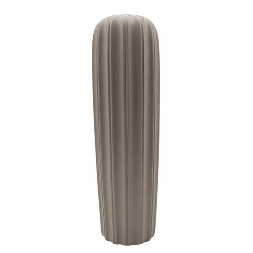 Keramik vase gerillt beige - keramik,