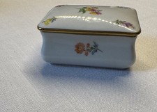 meissen porzellan Meißner Streublümchen Döschen Deckeldose Eckig