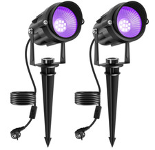 2x NATPOW UV Schwarzlichtlampe Schwarzlicht Strahler mit Stecker 220V
