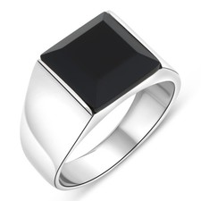 Siegelring Onyx Stein Schwarz