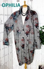 OPHILIA Designer LANG Jacke Mantel  Gr. 5  50 52 + schwarz weiß petrol braun
