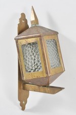 C26D15- Laterne Windlicht Messing Glas 