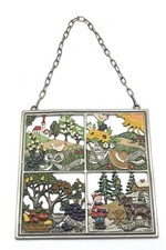 Zinnbild, Handbemaltes Relief